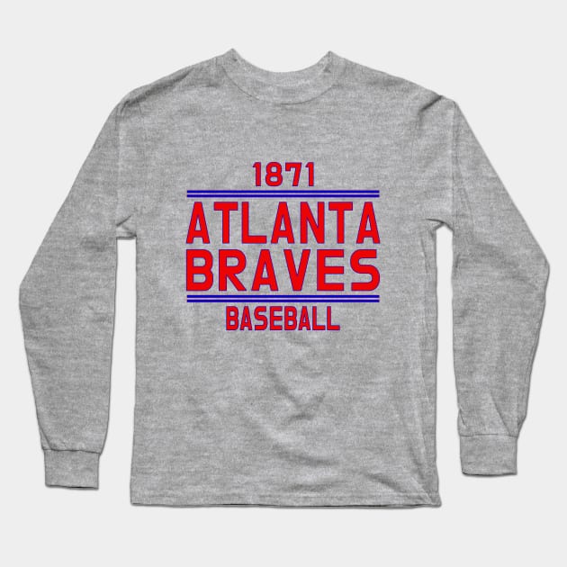 Atlanta Baseball 1871 Classic Long Sleeve T-Shirt by Medo Creations